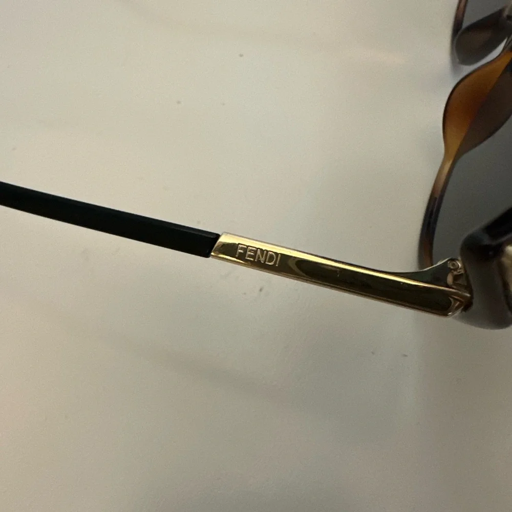 Fendi Brown Cat-Eye Sunglasses with Crystal Accents - Picture 2 of 5